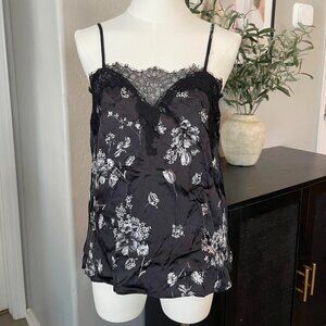 Designer CAMI NYC Silk Sweetheart Camisole – Stone Floral, Size S (NWT)